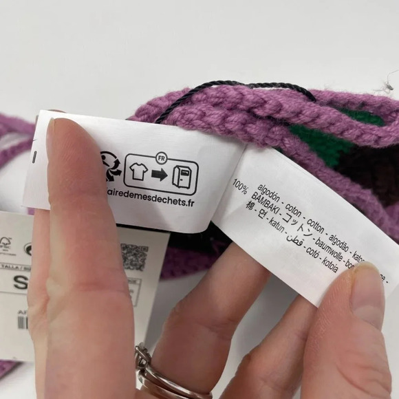 Zara Crochet Seashell Bralette Purple Green Size Small NWT - Picture 10 of 10